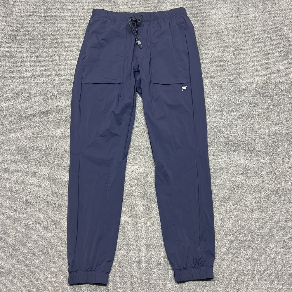Fabletics Jogger Pants Mens 28 Blue Woven Elastic Waist Stretch Pockets Athletic
